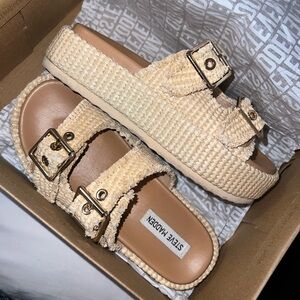 Steve Madden Raffia Sandals Size 6.5
